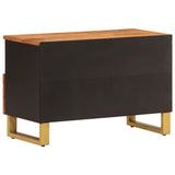 TV Cabinet Brown and Black 70x33.5x46 cm Solid Wood Mango 356784