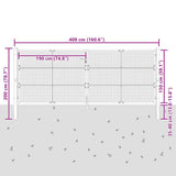Garden Gate Anthracite 400x150 cm Steel 154574