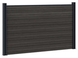 Fence Panel WPC and Aluminium Black 42039066