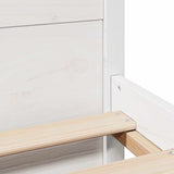 Bed Frame without Mattress White 75x190 cm Small Single Solid Wood Pine 3301673