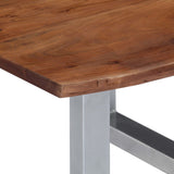 Coffee Table with Live Edges 60x60x40 cm Solid Acacia Wood 247826
