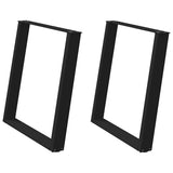 Dining Table Legs U-Shaped 2 pcs Black 80x cm Steel 4012796
