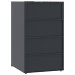 Wheelie Bin Storage for 4 Bins Anthracite 276x79x117 cm Steel 3279984