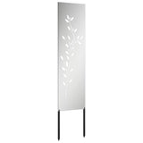 Garden Privacy Screen Silver 32 x 140 cm Galvanised steel 876257