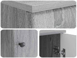 Desk with Shelf Grey Sonoma 142.5 x 50 x 75 cm Engineered Wood 3414636