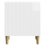 Bedside Cabinet High Gloss White 43 x 34.5 x 50 cm 894573