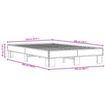 ZNTS Bed Frame without Mattress Black 120x200 cm 845862