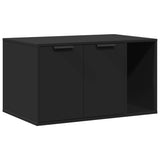Cat Litter Box Enclosure Black 80x50x45 cm Engineered Wood 857734