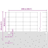 Wild Fence with Posts 25 x 0.8 m 3337115