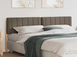 Upholstered Headboard Brown and Taupe 160 cm Solid Pine Wood 880171
