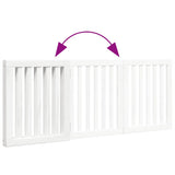Dog Gate Foldable 3 Panels White 150 cm Poplar Wood 352244