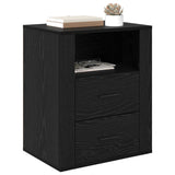 Bedside Cabinet Black Oak 35 x 50 x 60 cm Engineered Wood 881080