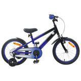 Kids Bike 16 Inches for 4-6 Years Old Blue Black 42009341
