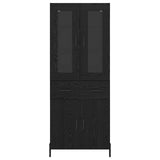 Highboard Black Oak 69.5 x 34 x 180 cm Engineered Wood 3416106