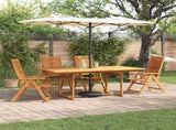 Garden Dining Set Folding 5 pcs Brown Solid Acacia Wood 3375716