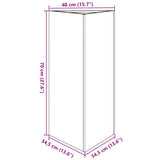 Garden Planter White Triangular 40x34.5x75 cm Steel 851159
