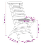 Folding Garden Chair Set of 6 Teak wood Solid teak wood Standard 3155047