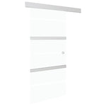 Sliding Door with Soft Stops ESG Glass and Aluminium 90x205 cm 288056