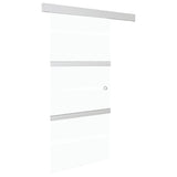 Sliding Door with Soft Stops ESG Glass and Aluminium 90x205 cm 288056