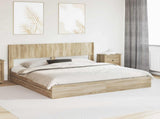 Bed Frame with Storage and Headboard Sonoma Oak 180 x 200 cm 3414361