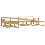 Outdoor Sofa Set 6 pcs White Solid Acacia Wood 3386823