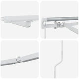 Awning Frame with LED Strip Lights White 400 x 300 cm Aluminium 313201