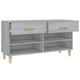 Shoe Cabinet Grey Sonoma 102x35x55 cm Engineered Wood 817568