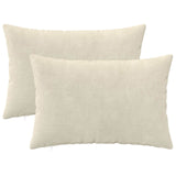 Cushion with Pillow HEERLEN 2 pcs Cream Microfiber Fleece 927598