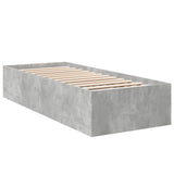 Bed Frame without Mattress Concrete Grey 75x190 cm Small Single 841989