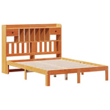 Bookcase Bed without Mattress Wax Brown 140x190cm Solid Wood Pine 3322615