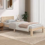 Bed Frame without Mattress Solid Wood Pine 90x200cm 810480