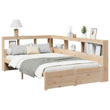 Bookcase Bed without Mattress 120x200 cm Solid Wood Pine 3324354