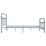 ZNTS 284506 Bed Frame without Mattress Grey Metal 120x200 cm