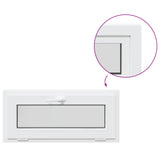 Tilt Basement Window RISOR 95 x 45 cm PVC and Clear Plain Glass 42047776