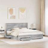 Bed Frame with Drawer with Headboard Manual Engineered Wood 3410288