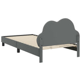 Children's Bed Frame with Headboard Light Grey 90 x 200 cm PU 42011187