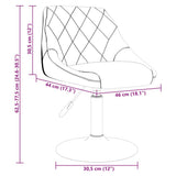 Swivel Dining Chairs 2 pcs Black Velvet 335324