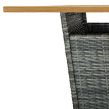 9 Piece Garden Bar Set with Cushions Poly Rattan Grey 3095456