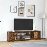 TV Cabinet Smoked Oak 188.5x41x50 cm Engineered Wood 3328421