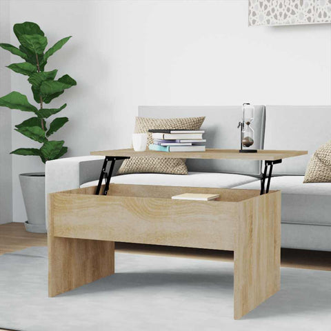 Coffee Table Sonoma Oak 80x50.5x41.5 cm Engineered Wood 809641