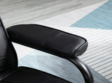 Swivel Recliner Chair and Footstool, Faux Leather Massage Recliner Armchair with Remote Control and T3398P328085