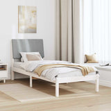 Bed Frame with Headboard White 75 x 190 cm Solid Pine Wood 878933