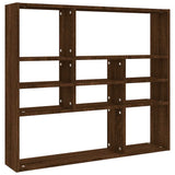 Wall Shelf Brown Oak 90x16x78 cm Engineered Wood 815560