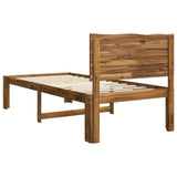 Single Bed Frame with Headboard ROSTOCK Natural 75 x 190 cm 903396