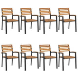 9 Piece Garden Dining Set Solid Wood Acacia and Metal 3155405