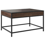 Coffee Table with Infinity LED Brown Oak 70x50x41 cm 847686