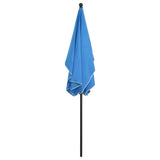Garden Parasol with Pole 210x140 cm Azure Blue 315550