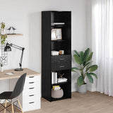 Highboard Black Oak 50 x 42.5 x 185 cm Engineered Wood 3402643