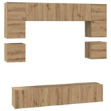 TV Cabinet Set 8 pcs Artisan Oak Engineered Wood 3393335