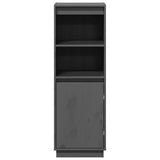 Highboard Grey 37x34x110 cm Solid Wood Pine 813517
